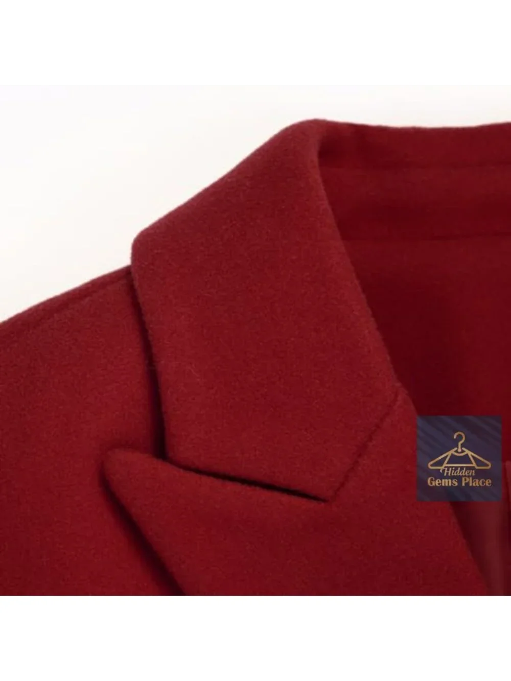 Women's Wool Peacoat Long Sleeve Double Breasted Notch Lapel Knee Length
